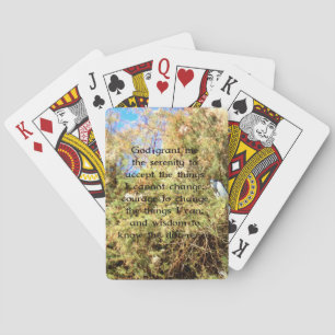 Jeu De Cartes La prière de sérénité avec la nature Photo Bird