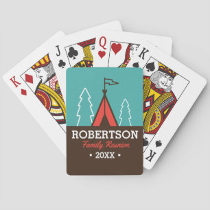 Jeu De Cartes La Réunion de famille campante dehors