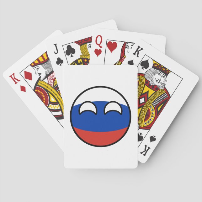 Jeu De Cartes La Russie Geeky tendante drôle Countryball (dos)