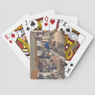 Jeu De Cartes La salle d'habillage des Jockeys à l'hippodrome d'
