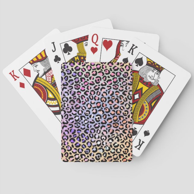 Jeu De Cartes La série Léopard Iridescent Design 7 (dos)