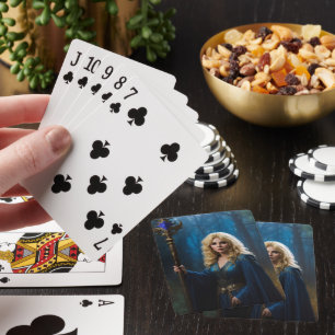 Jeu De Cartes La sorcellerie du personnel d'or de la Bois magiqu
