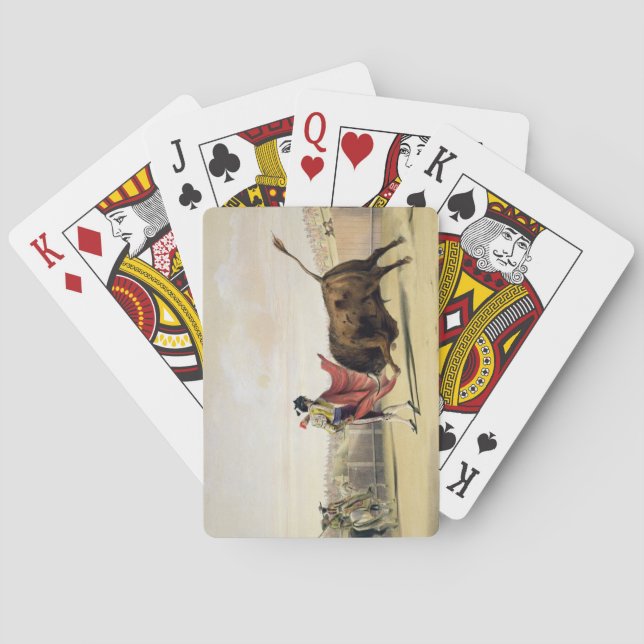 Jeu De Cartes La Suerte de la Capa, 1865 (colour litho) (dos)