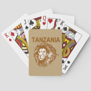 Jeu De Cartes La Tanzanie avec des cartes de jeu de lion