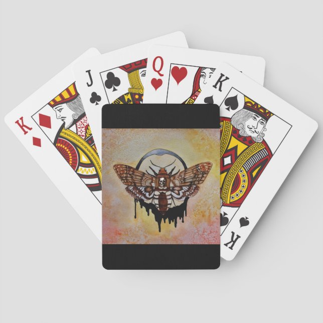 Jeu De Cartes La teigne faucon de la tête de mort (dos)