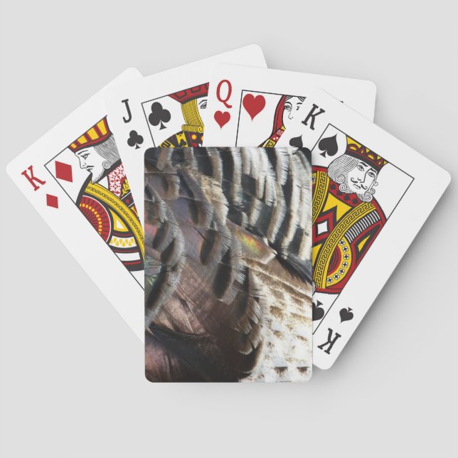 Jeu De Cartes La Turquie sauvage Plumes I Abstrait Nature Design (dos)