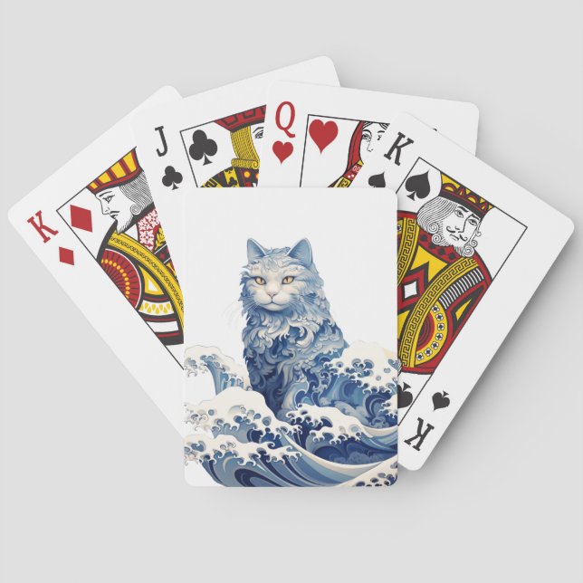 Jeu De Cartes La Vague De Chat Au Large De Kanagawa (dos)