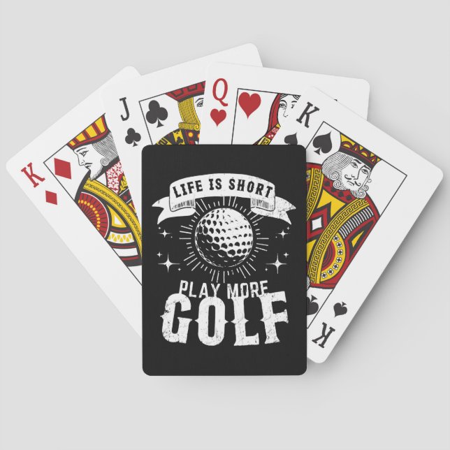 Jeu De Cartes La vie est courte. Jouer Plus Golf (dos)