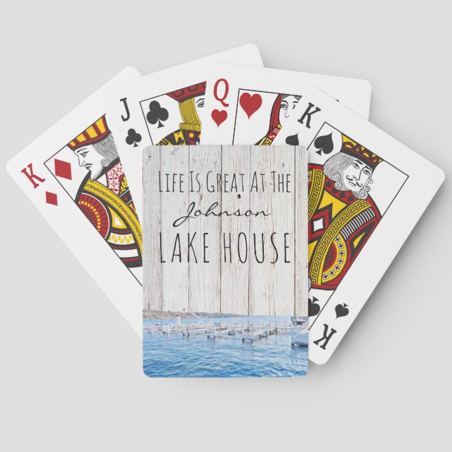Jeu De Cartes La vie est géniale au Lakehouse Personnalisé (dos)