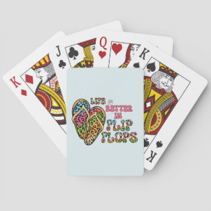 Jeu De Cartes La vie est meilleure en tongs - Vibes d'été