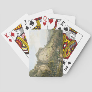 Jeu De Cartes La ville d'Abha dans Abyssinia, gravée par J. Bluc