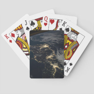 Jeu De Cartes La Ville Éclairait Le Japon La Nuit.