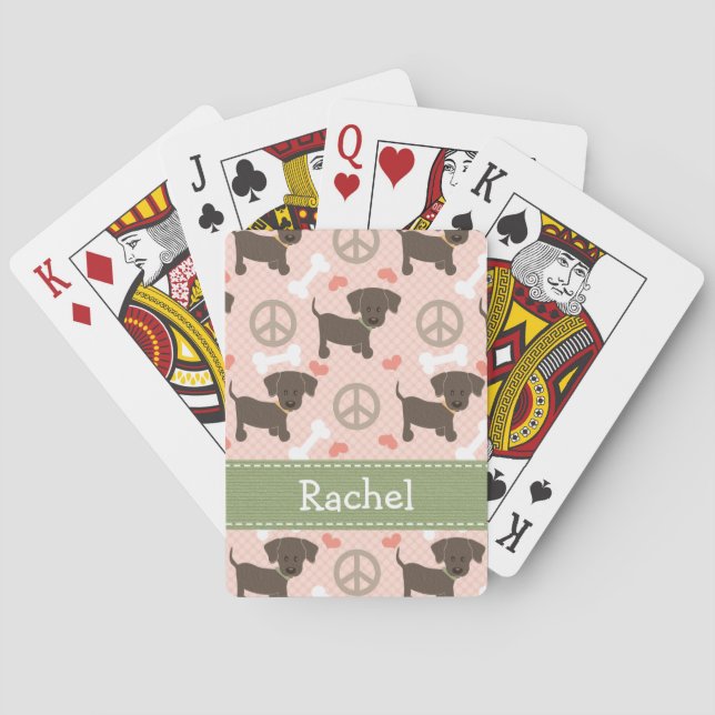 Jeu De Cartes Laboratoire de chocolat d'amour de paix (dos)