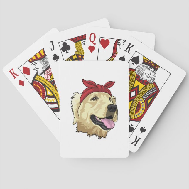Jeu De Cartes Labrador avec Bandana (dos)