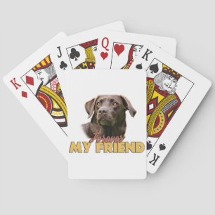 Jeu De Cartes Labrador chocolat, mon ami pour toujours
