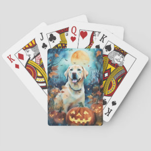 Jeu De Cartes Labrador Halloween avec la peur Citrouille