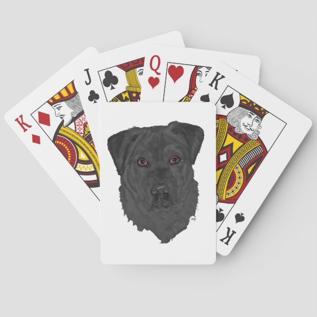 Jeu De Cartes Labrador Retriever noir (dos)