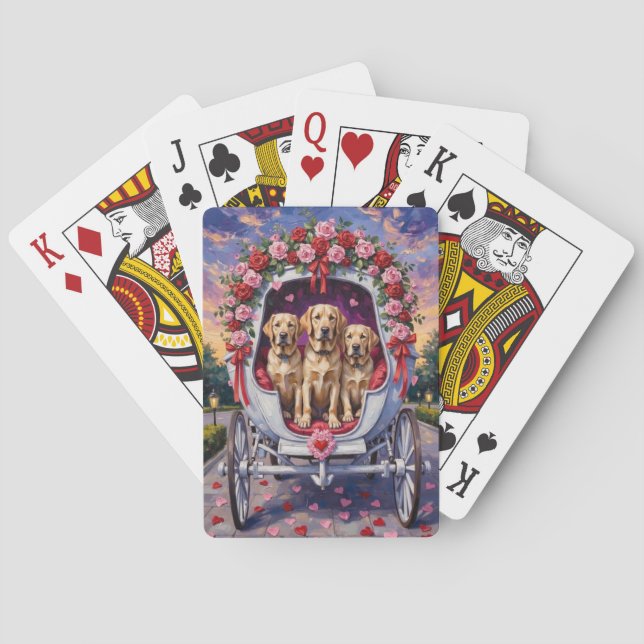 Jeu De Cartes Labrador Saint-Valentin  (dos)