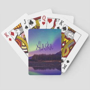 Jeu De Cartes Lac Alaska Northern Lights Mountains