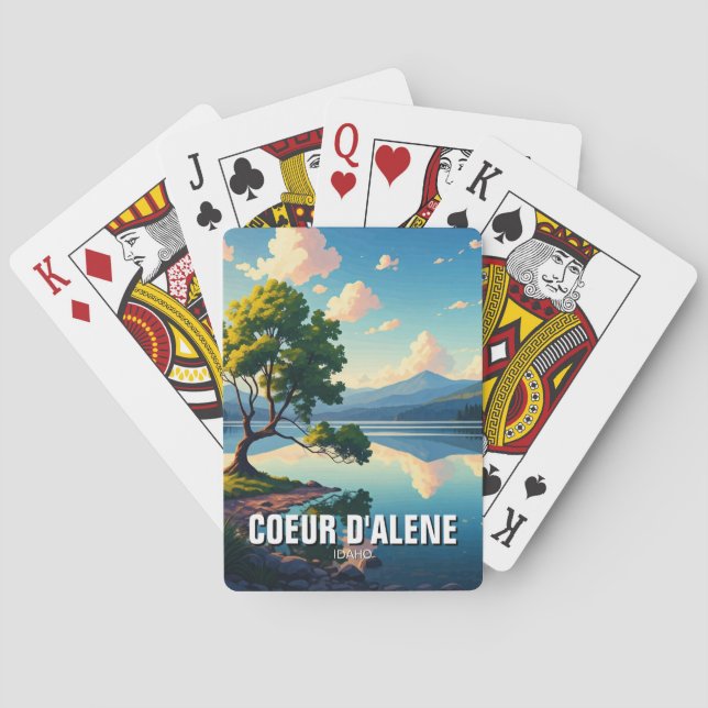 Jeu De Cartes Lac Coeur d'Alène Idaho (dos)
