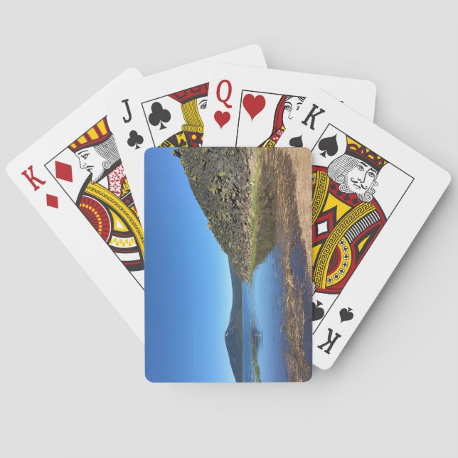 Jeu De Cartes Lac Davis avec rochers de lave, OR (dos)