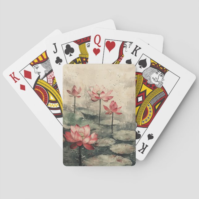 Jeu De Cartes Lac de lotus au clair de lune (6) (dos)