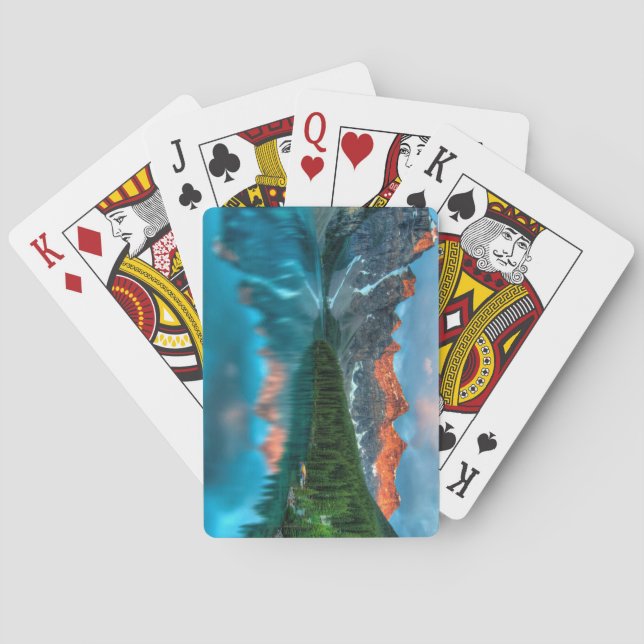 Jeu De Cartes Lac Moraine au coucher du soleil (dos)