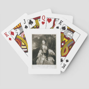 Jeu De Cartes Lady Caroline Russell, gravé par James McArdell