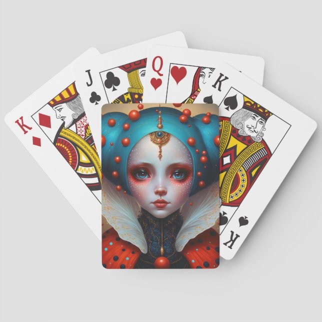 Jeu De Cartes Ladybug Queen Cute Imaginaire Art (dos)