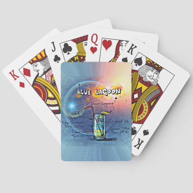 Jeu De Cartes Lagon Bleu (#12 sur 12 jeux de recettes de boisson (dos)