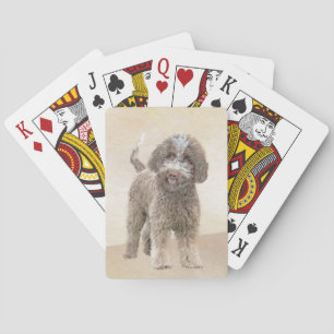 Jeu De Cartes Lagotto Romagnolo Peinture - Cute Original Chien A
