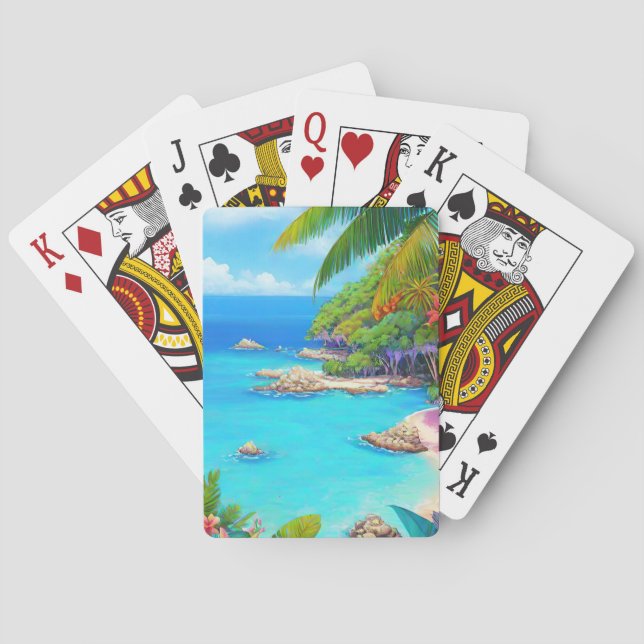 Jeu De Cartes Lagune tropicale (dos)
