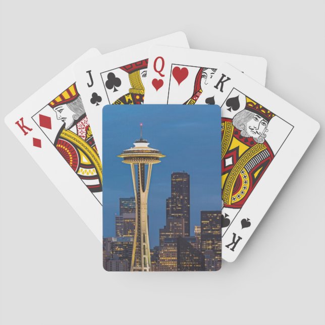 Jeu De Cartes L'aiguille de l'espace et Seattle du centre (dos)