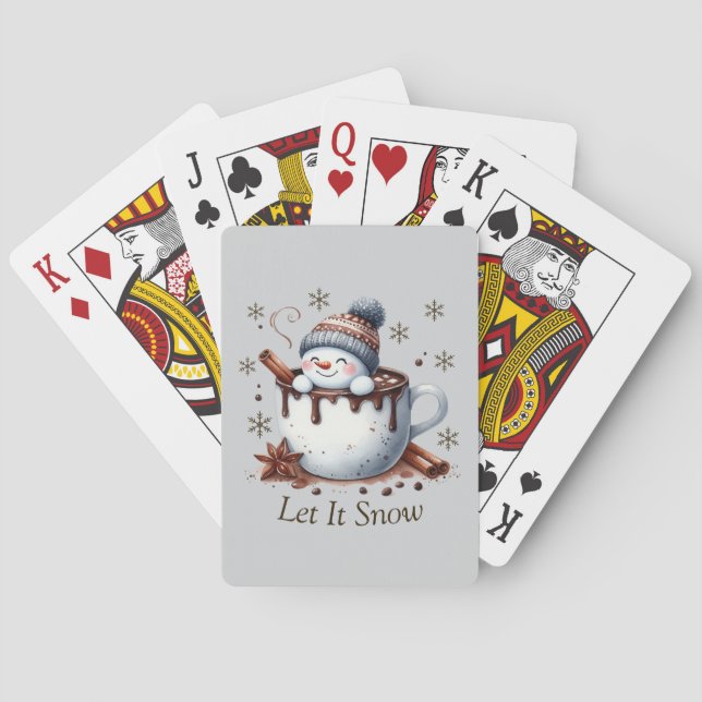 Jeu De Cartes Laisser Neige Jouer Des Cartes (dos)