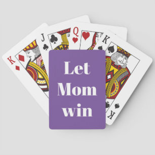 Jeu De Cartes Laissez Maman gagner drôle dire typographie nouvea