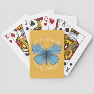 Jeu De Cartes Laissez vos rêves prendre leur envol Papillon Bleu