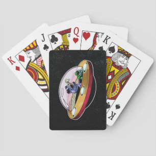 Jeu De Cartes L'Alien spatial vole la lune