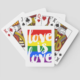 Jeu De Cartes L'amour est Amour Gay pride Rainbow Stripe
