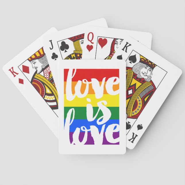 Jeu De Cartes L'amour est Amour Gay pride Rainbow Stripe (dos)