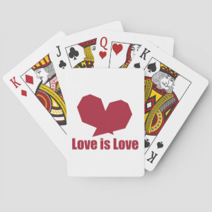 Jeu De Cartes L'amour est l'amour cœur rouge