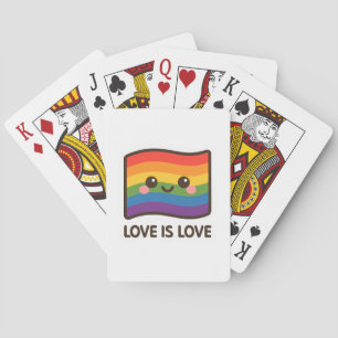 Jeu De Cartes L'amour est l'amour - Kawaii Rainbow Design