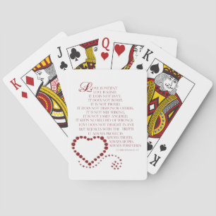 Jeu De Cartes L'amour est l'amour patient est gentil 1 Corinthie