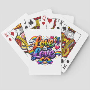 Jeu De Cartes L'amour est l'amour – Typographie de la fierté arc