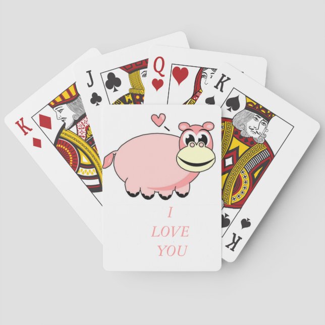 Jeu De Cartes L'amour hippo rose (dos)