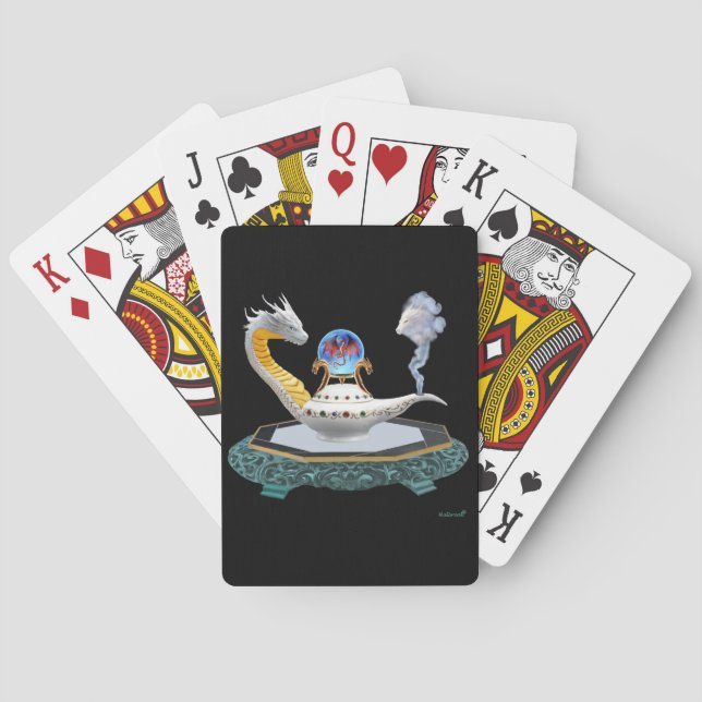 Jeu De Cartes Lampe Dragon Céramique Blanche Magique (dos)
