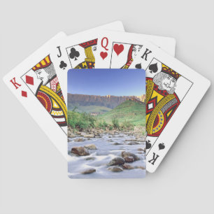 Jeu De Cartes L'Amphithéâtre Et La Rivière Tugela À Drakensberg