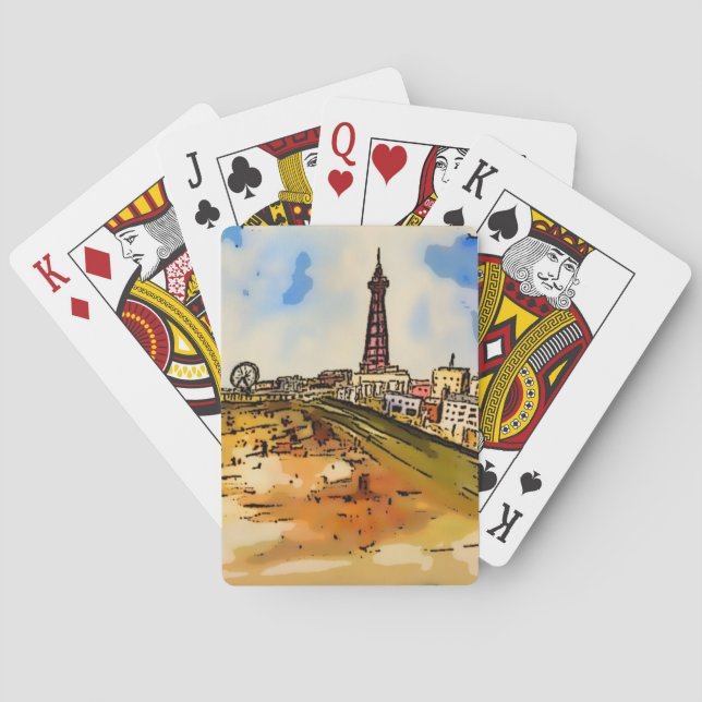 Jeu De Cartes Lancashire balnéaire de Blackpool (dos)