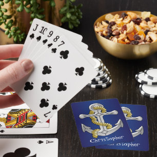 Jeu De Cartes L'Ancre ajoutent juste le bleu marine nommé