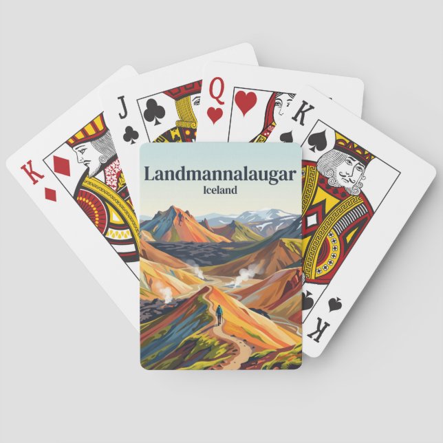 Jeu De Cartes Landmannalaugar Islande (dos)
