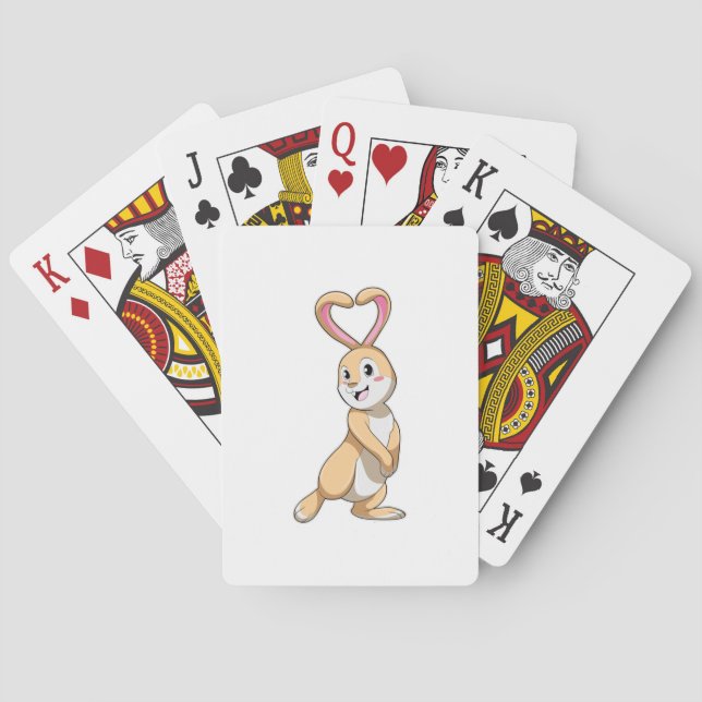 Jeu De Cartes Lapin avec coeur (dos)